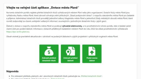 Plzeň spustila nový portál. Všechny dotace lidé najdou na jednom místě