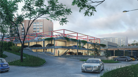 U OC Atom postaví město vícepodlažní parkoviště